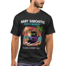 Sarcastic Beach Cat - Funny Summer Kitten T-Shirt