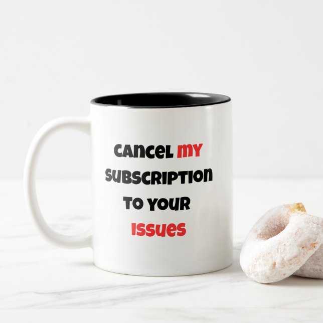 Sarcastic Minimalist Quote Mug - Cancel my (Avec donut)