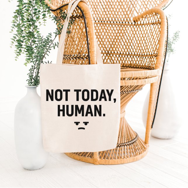 Sarcastic Minimalist Quote Tote Bag Design (Créateur téléchargé)
