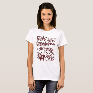 Sarcastic "Ravie de te connaître" T-shirt pour fem