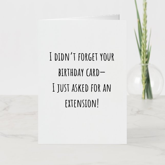 Sarcastique Funny Beldate Carte d'anniversaire (Recto)