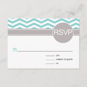 Sarcelle d'hiver chic de Chevron RSVP