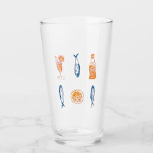 Sardine d'été italienne et verre de bière Aperol