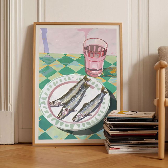 Sardines Print Sardine Tin Vintage Poster Retro  (Créateur téléchargé)