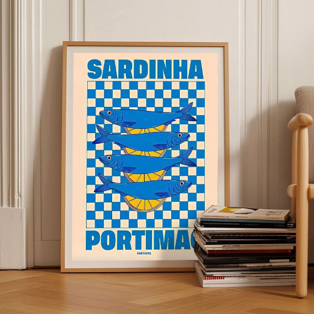 Sardines Print Sardine Tin Vintage Poster Retro Sa (Créateur téléchargé)