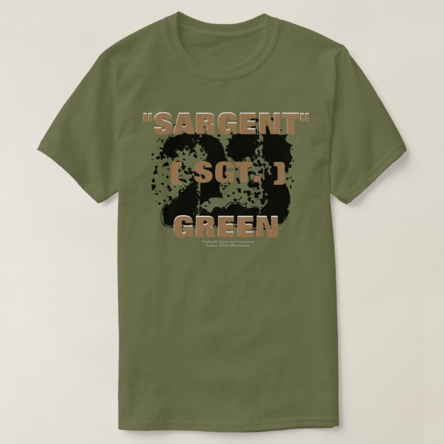 SARGENT (SGT) T-shirt VERT (Design devant)