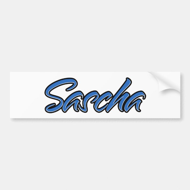 Sascha Nom bleu Aufkleber Autoaufkleber Sticker (Devant)