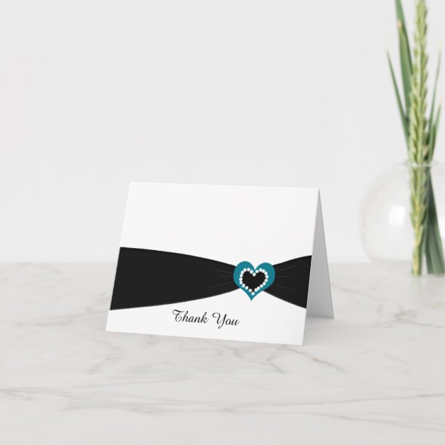 Sash Noir Avec Merci Bow Turquoise (Devant)
