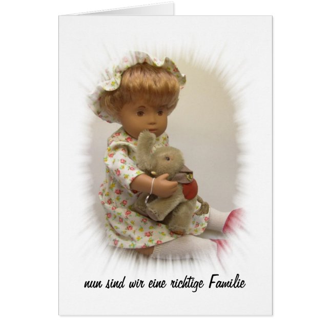 Sasha Baby Geburtsanzeige Karte (Devant)