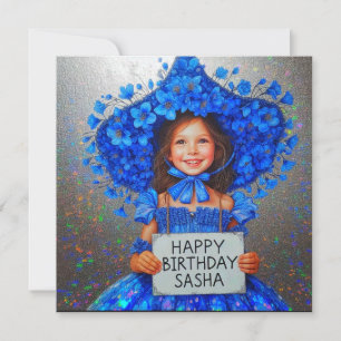 SASHA ~ Carte d'anniversaire ~ Bluebells ~