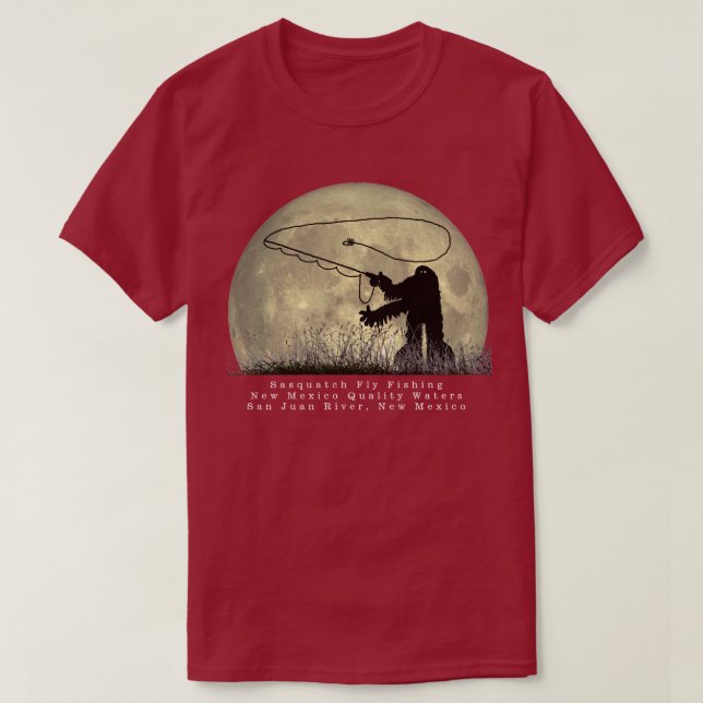 Sasquatch Fly Fishing Nouveau-Mexique T-shirt (Design devant)