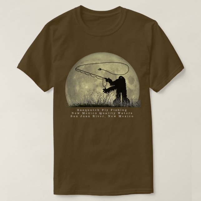 Sasquatch Fly Fishing Nouveau-Mexique T-shirt (Design devant)