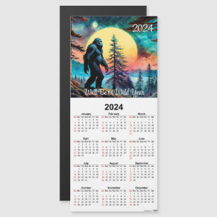 Sasquatch sur la carte magnétique de calendrier Mo