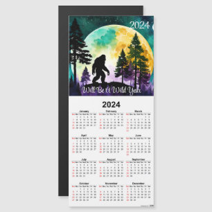 Sasquatch sur la carte magnétique de calendrier Mo