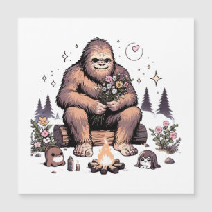Sasquatch tenant des fleurs