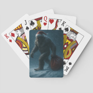 Sasquatch Yule de minuit – Cartes à jouer sur le f