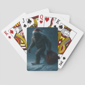 Sasquatch Yule de minuit – Cartes à jouer sur le f