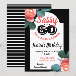 Sassy à 60 Anniversaire Invitations