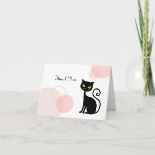Sassy Black Cat Carte de remerciements