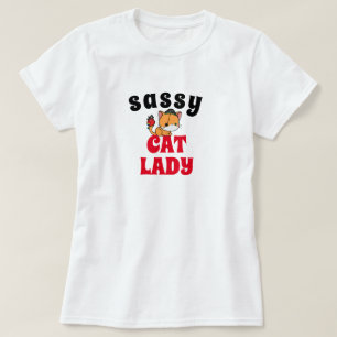 Sassy Cat Lady Funny Pirate Graphic T-Shirt Design