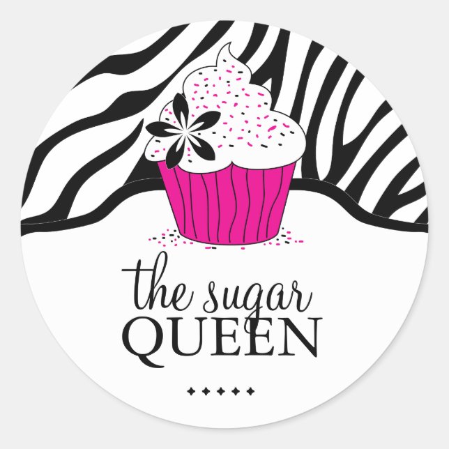 Sassy Décoratif Zebra Stripes Boulangerie Stickers (Devant)