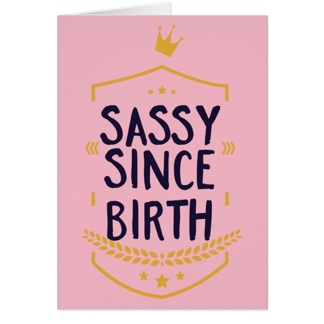 Sassy Depuis La Naissance Humoristique (Devant)