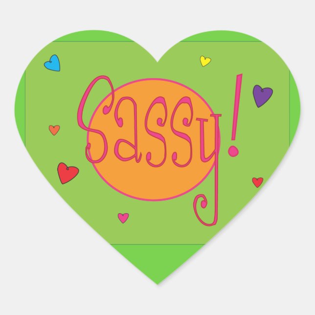 Sassy Heart Sticker (Devant)