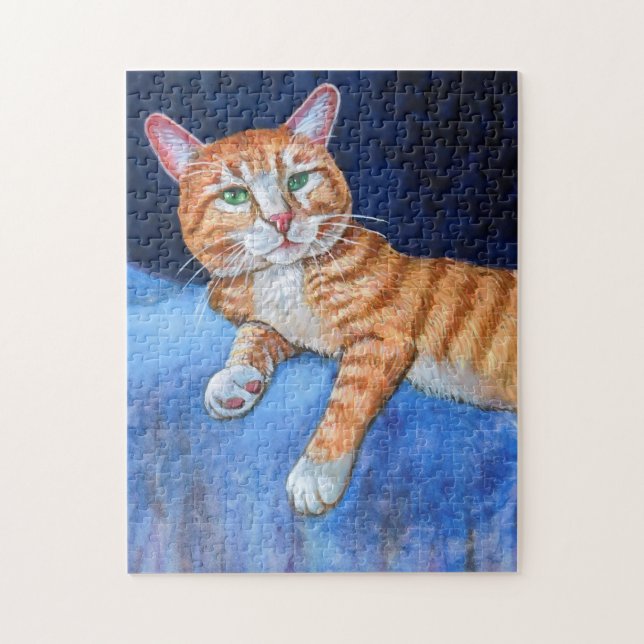 Sassy Orange Tabby Cat Puzzle réaliste (Vertical)