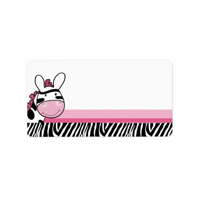 Sassy Zebra Diva Imprimer votre propre Étiquette d (Devant)