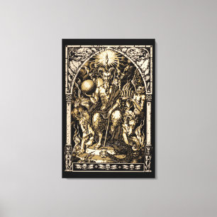 Satan a couronné l'art de mur de la toile 24x36