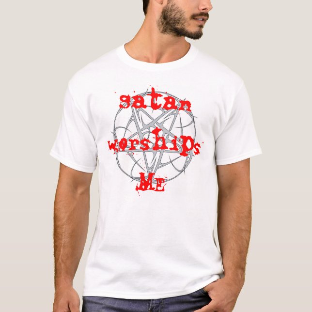 satan m'adore T-shirt (Devant)