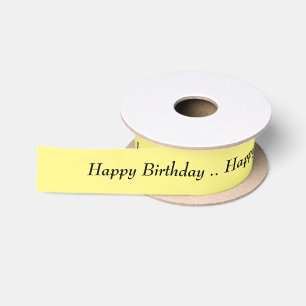 Satin Anniversaire, ruban en jaune et noir