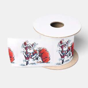 Satin bobine de ruban Père Noël en colère