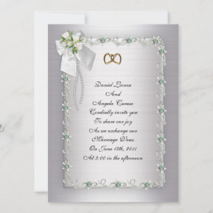 Satin élégant et faire-part de mariage