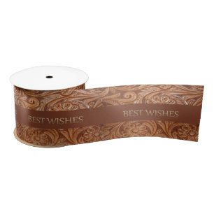 Satin Impression En Cuir À Ruban D'Artisanat Ou D'Envelo