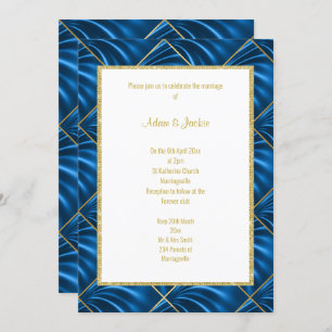 SATIN METALLIC MARIAGE 2 INVITATION