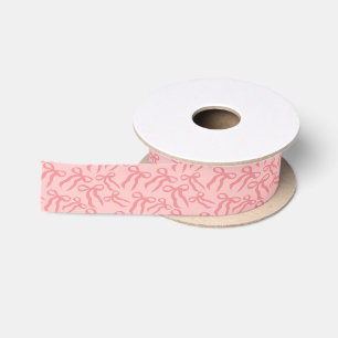 Satin Motif de ruban sans couture en rose charme et thé
