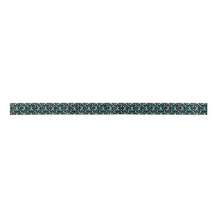 Satin Motif turquoise de sensibilisation au ruban en noi