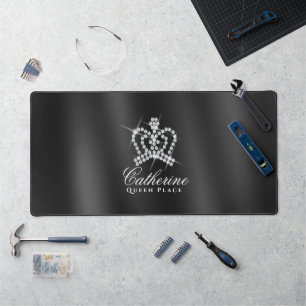 Satin noir brillant couronne