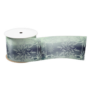 Satin Ruban vert en bon état de flocon de neige