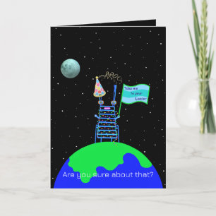 Satire alien Bonne carte d'anniversaire par Jo Ima