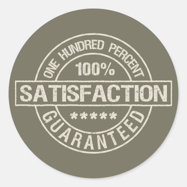 SATISFACTION autocollants GARANTIS (Devant)
