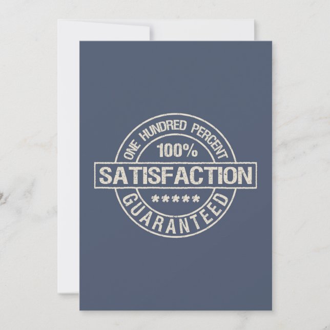 SATISFACTION GARANTIE invitation personnalisée (Devant)