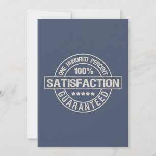 SATISFACTION GARANTIE invitation personnalisée