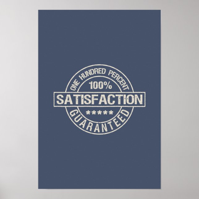 SATISFACTION GUARANTEED custom poster (Devant)