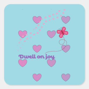s'attarder sur la joie autocollant inspirant
