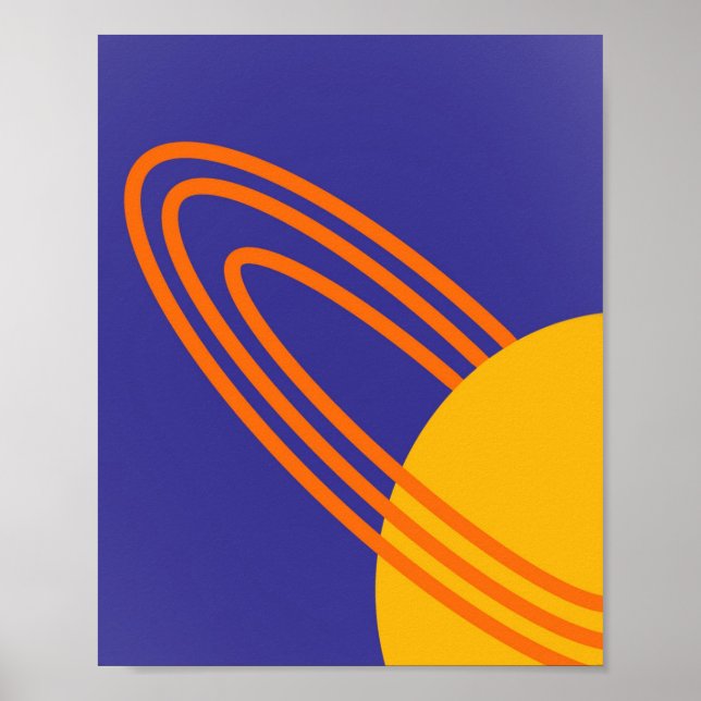 Saturn Anneaux Espace Poster Imprimer (Devant)