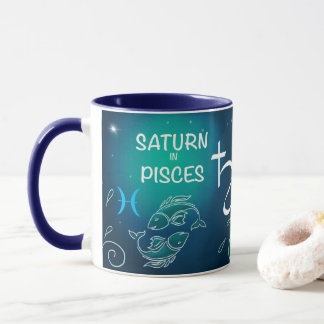 Saturn dans la tasse de Poissons