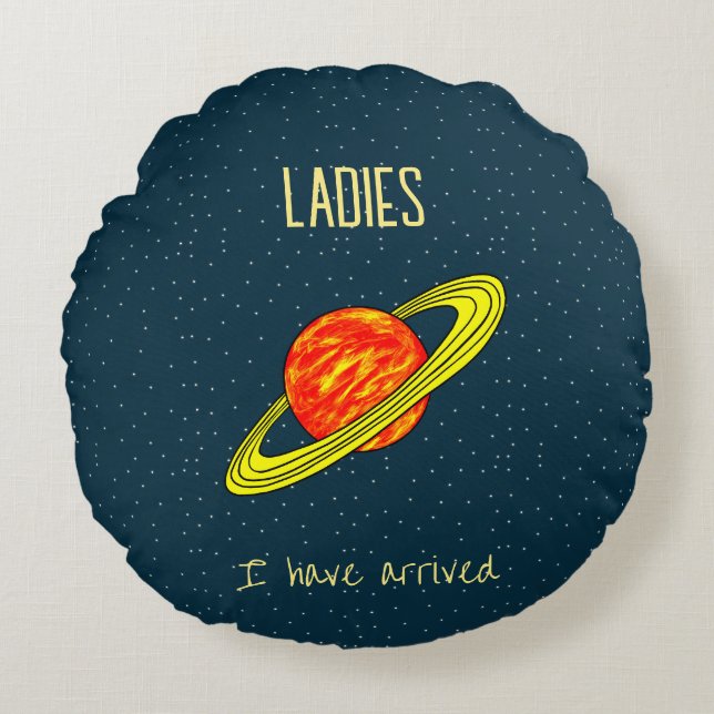 Saturne planète Coussin rond (Devant)