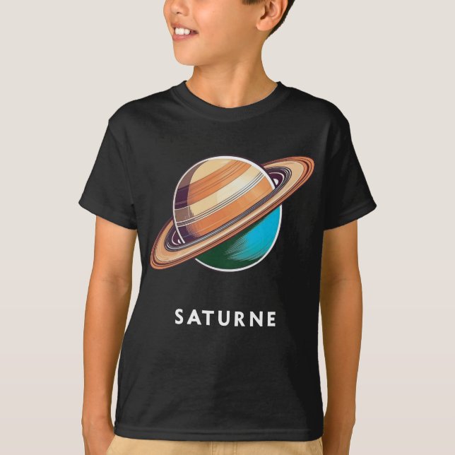 Saturne / Saturne - Planète classique Tee T-shirt (Devant)
